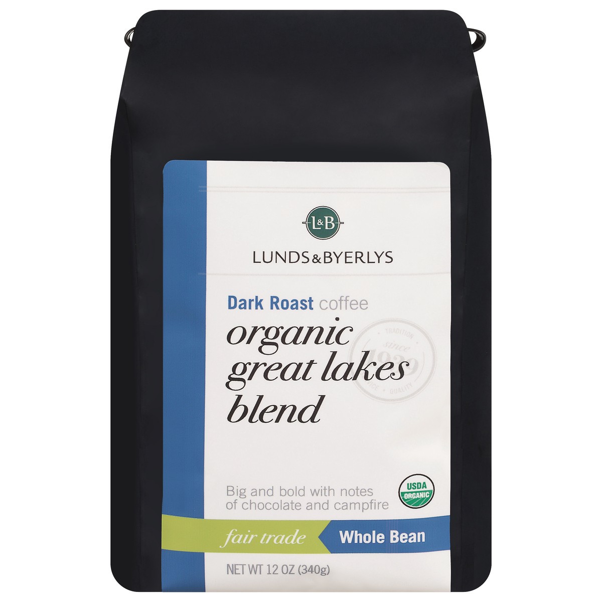 slide 1 of 9, Lunds & Byerlys Organic Dark Roast Whole Bean Great Lakes Blend Coffee - 12 oz, 12 oz