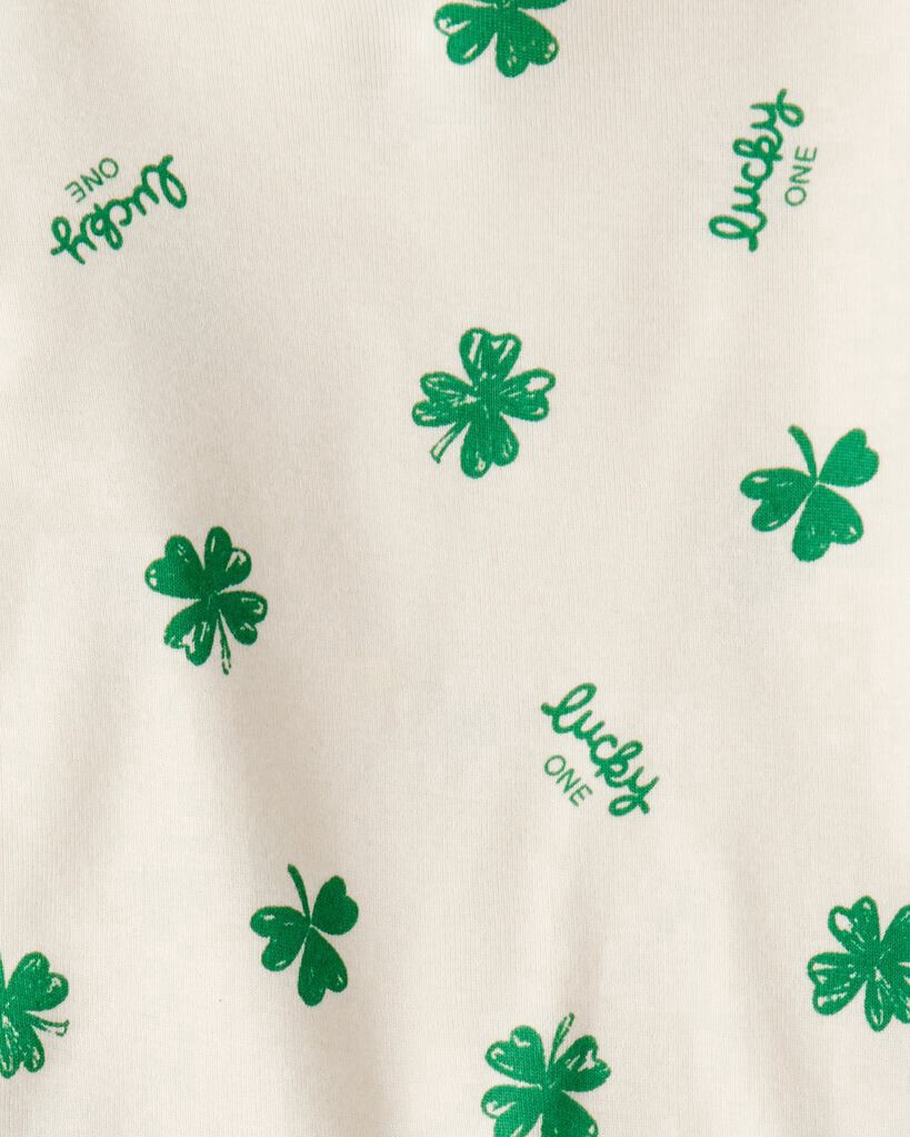 slide 2 of 2, Carter's Baby St. Patrick's Day 100% Cotton Snug Fit 2-Piece Pajamas - Ivory Cream 24M, 2 pc