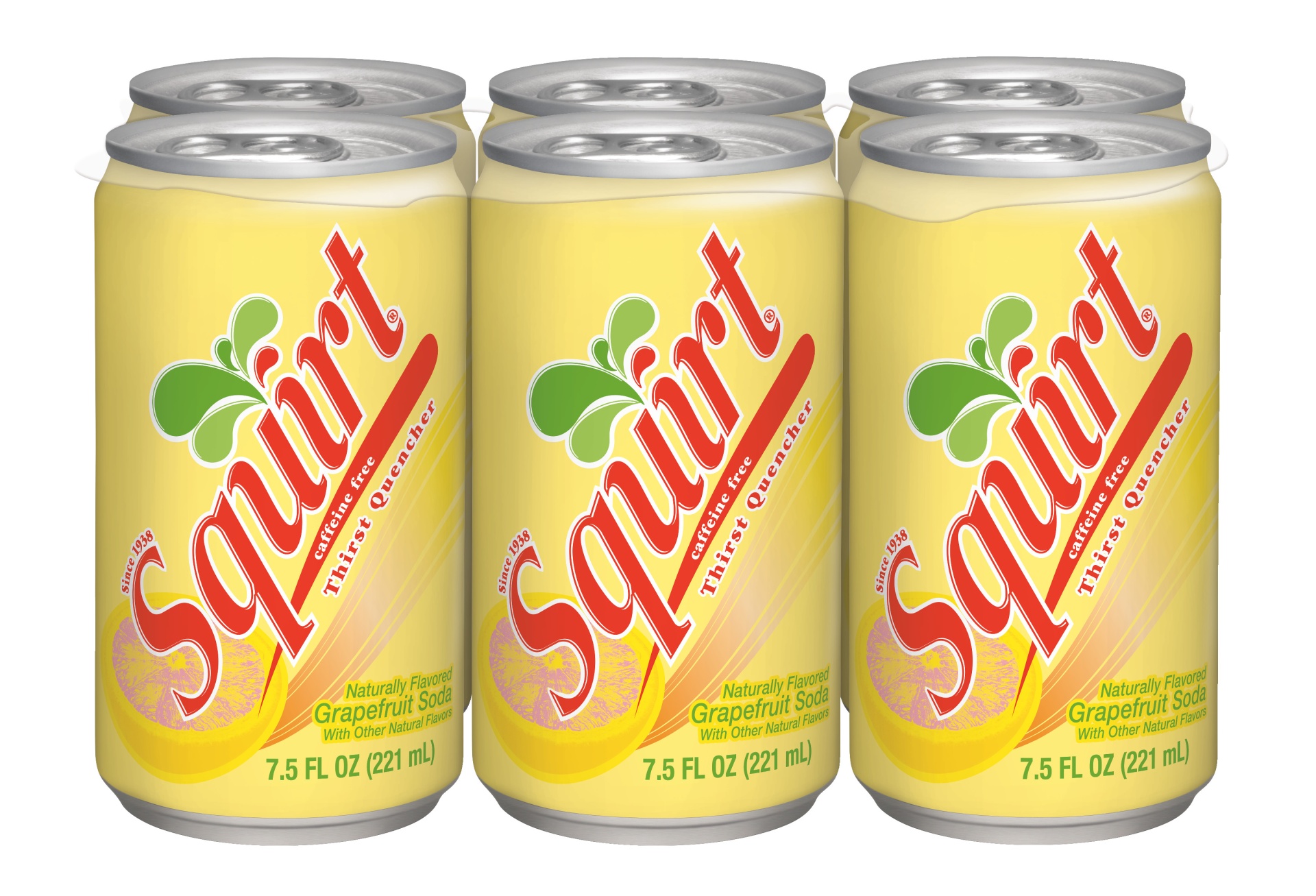 slide 1 of 2, Squirt Soda Cans, 6 ct; 7.5 fl oz