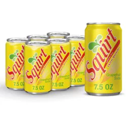 Squirt Citrus Soda, 7.5 fl oz cans, 6 pack