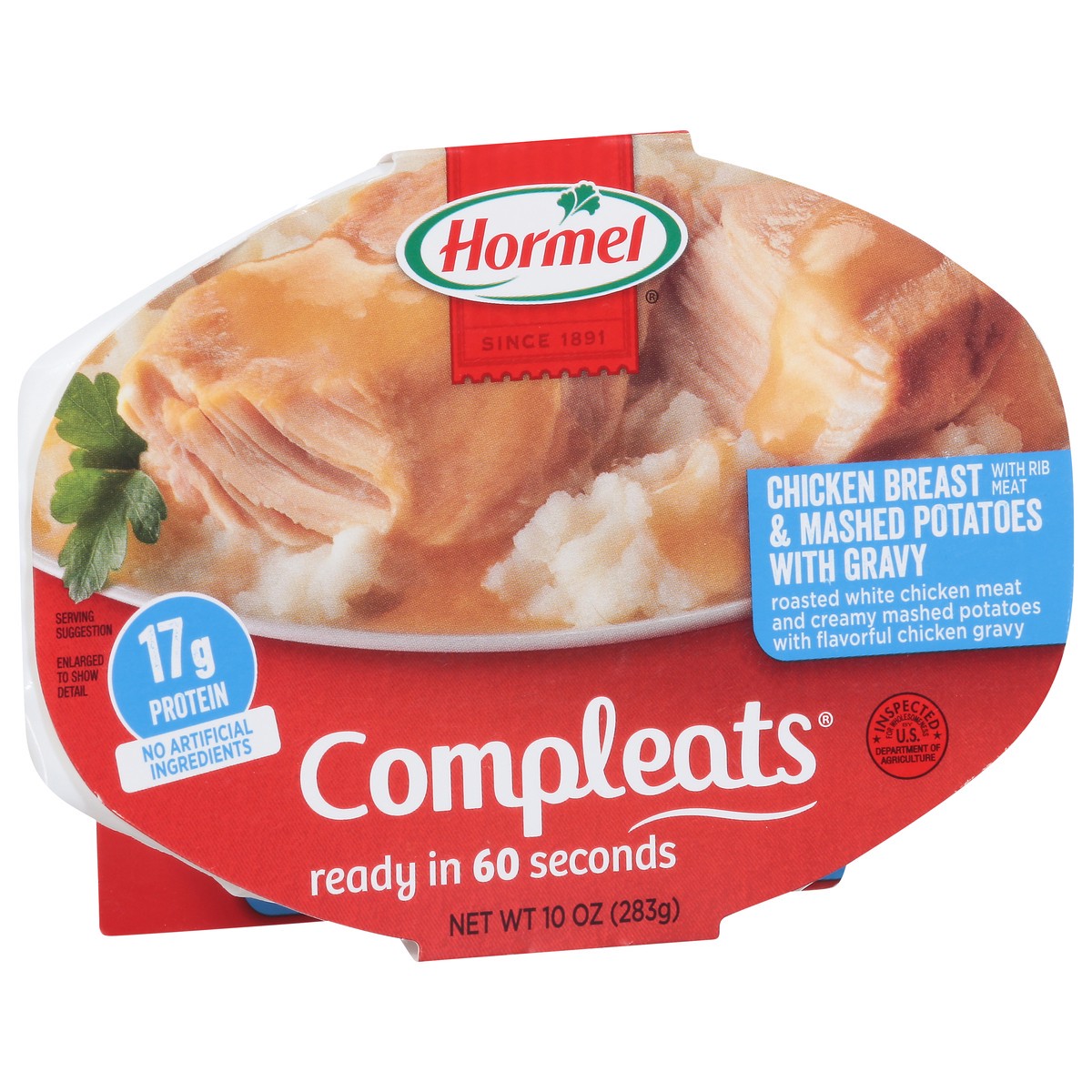 slide 3 of 9, Hormel Compleats Chicken Breast & Mashed Potatoes with Gravy 10 oz, 10 oz