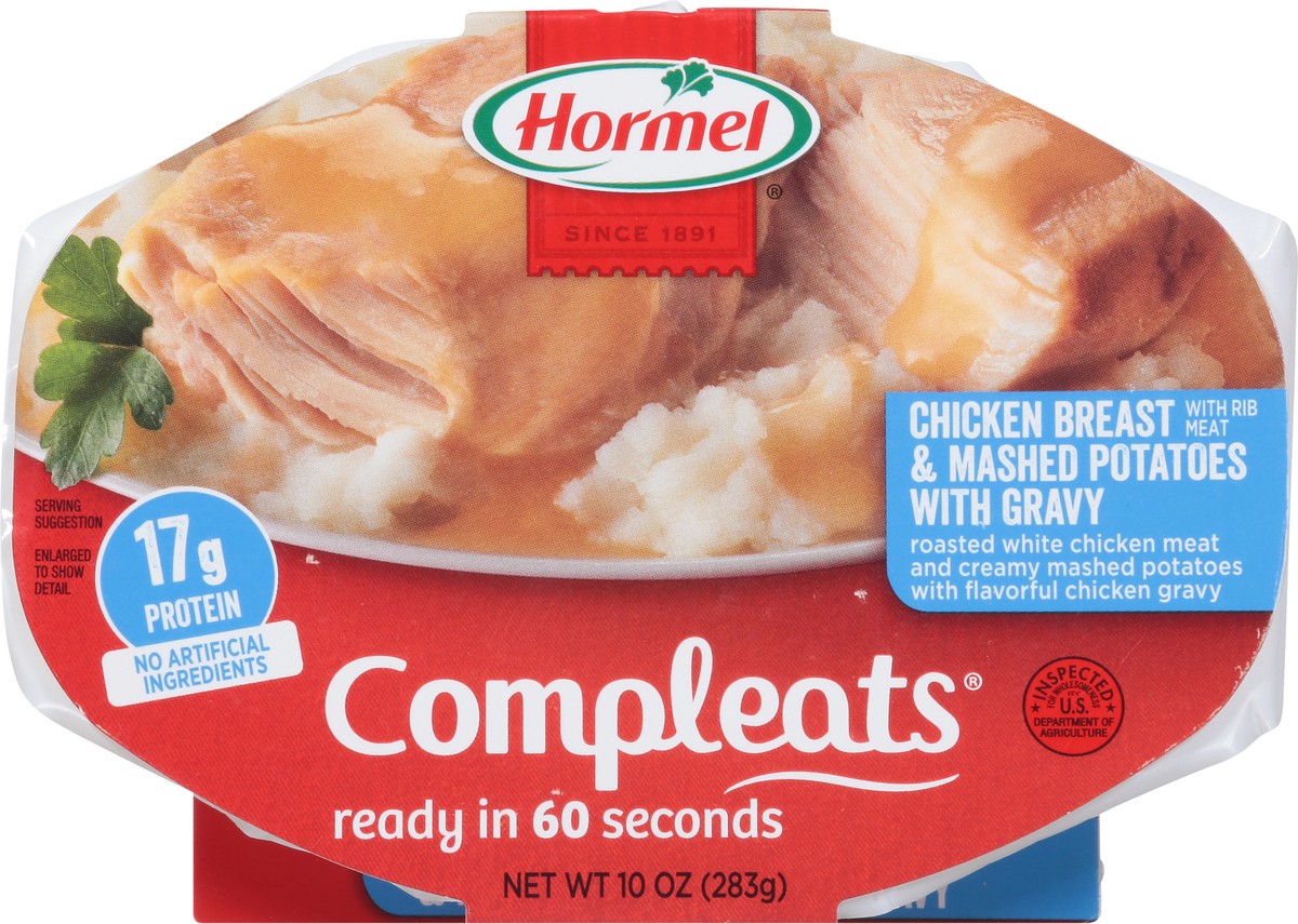 slide 6 of 9, Hormel Compleats Chicken Breast & Mashed Potatoes with Gravy 10 oz, 10 oz