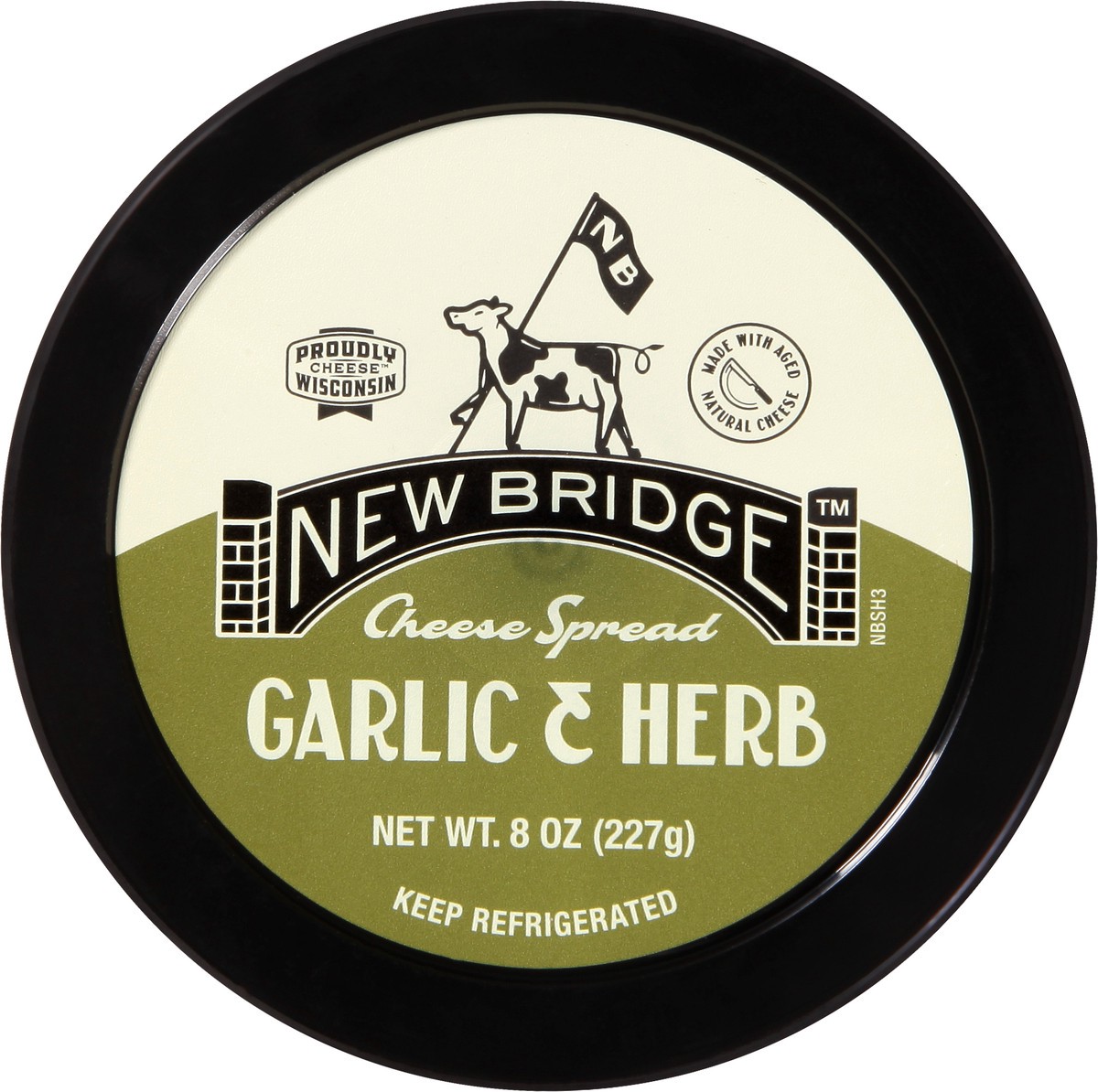 slide 11 of 13, New Bridge Cheese Spread, Garlic & Herb, 8 oz