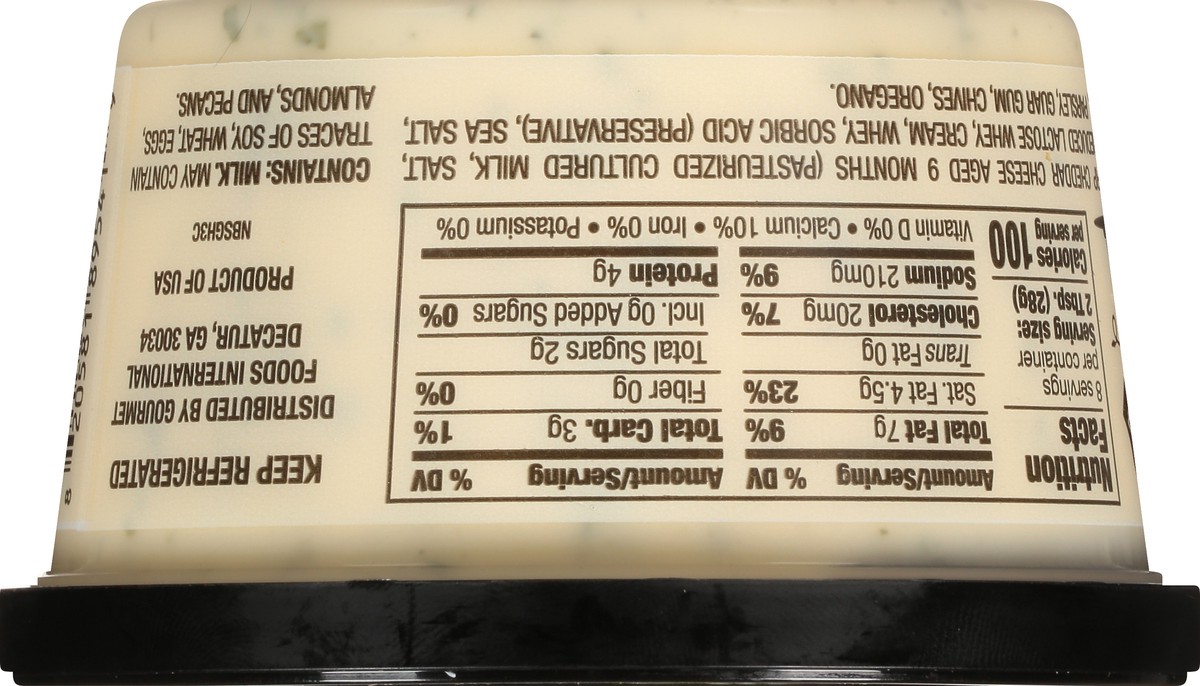 slide 6 of 13, New Bridge Cheese Spread, Garlic & Herb, 8 oz