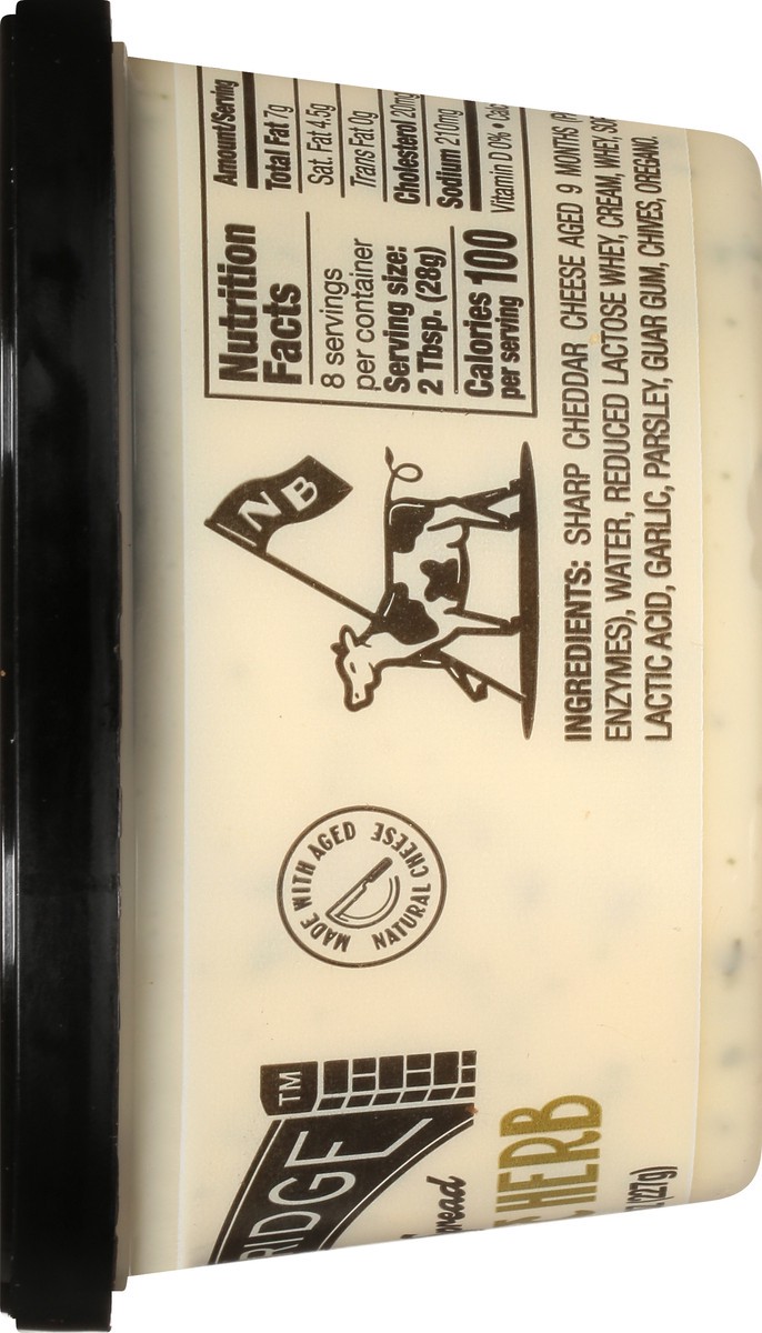 slide 8 of 13, New Bridge Cheese Spread, Garlic & Herb, 8 oz