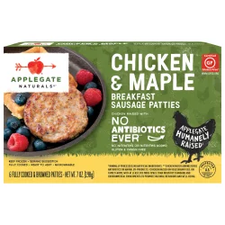 Applegate Natural Chicken & Maple Breakfast Sausage Patties (Frozen)