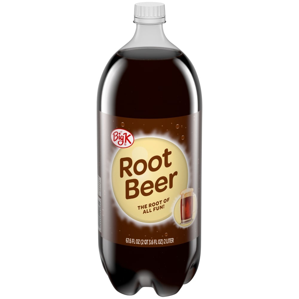 slide 1 of 1, Big K Root Beer Soda, 2 liter