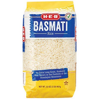 slide 1 of 1, H-E-B Basmati Long Grain Rice, 32 oz