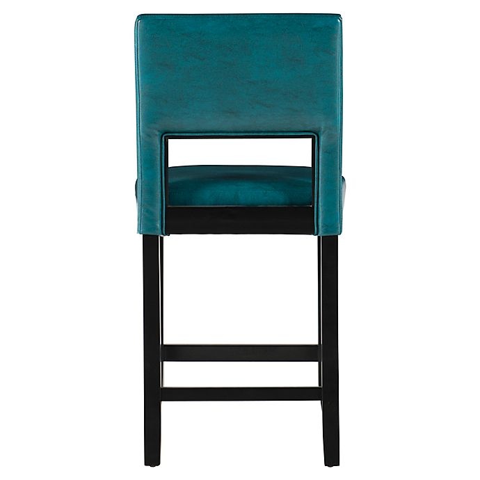 slide 4 of 11, Linon Home Henderson Counter Stool - Aegean Blue, 1 ct