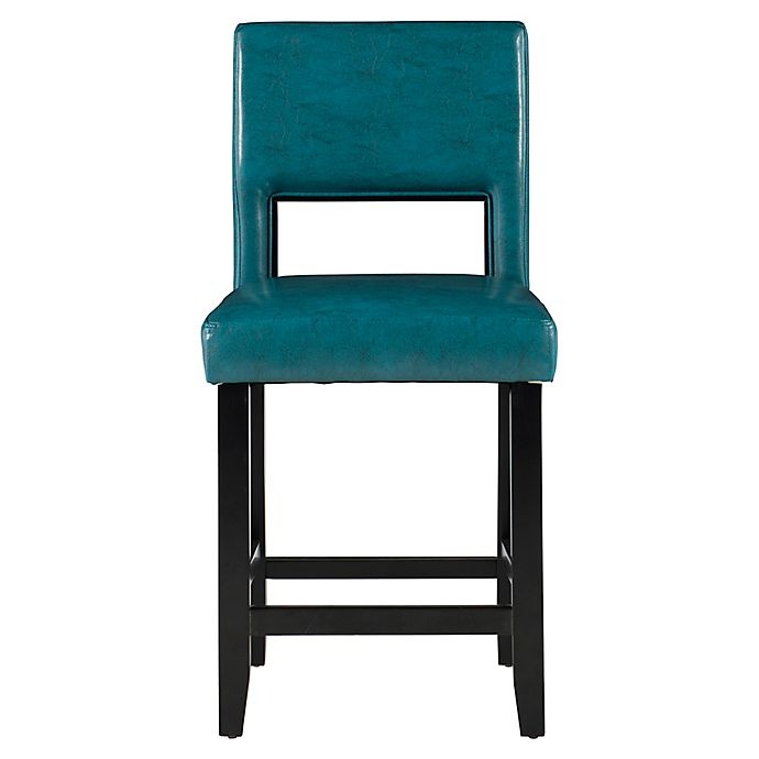 slide 5 of 11, Linon Home Henderson Counter Stool - Aegean Blue, 1 ct