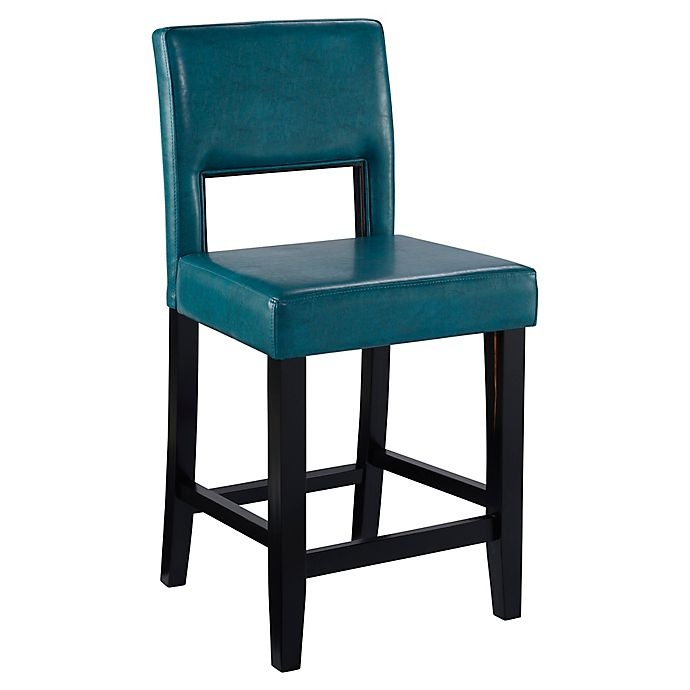 slide 10 of 11, Linon Home Henderson Counter Stool - Aegean Blue, 1 ct