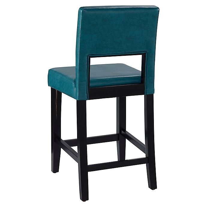 slide 11 of 11, Linon Home Henderson Counter Stool - Aegean Blue, 1 ct