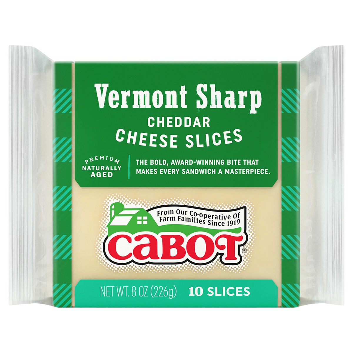 slide 5 of 7, Cabot Creamery Sliced Sharp Cheddar Cheese 8 oz, 8 oz