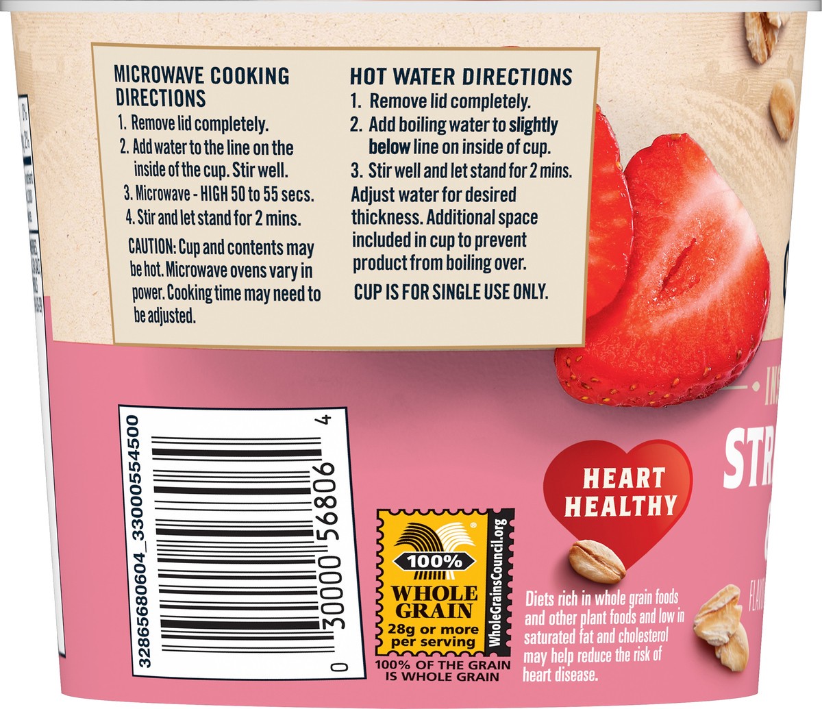 slide 3 of 5, Quaker Instant Oatmeal Strawberries & Cream Flavor, 1.51 oz