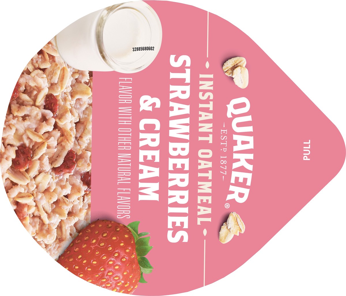 slide 5 of 5, Quaker Instant Oatmeal Strawberries & Cream Flavor, 1.51 oz