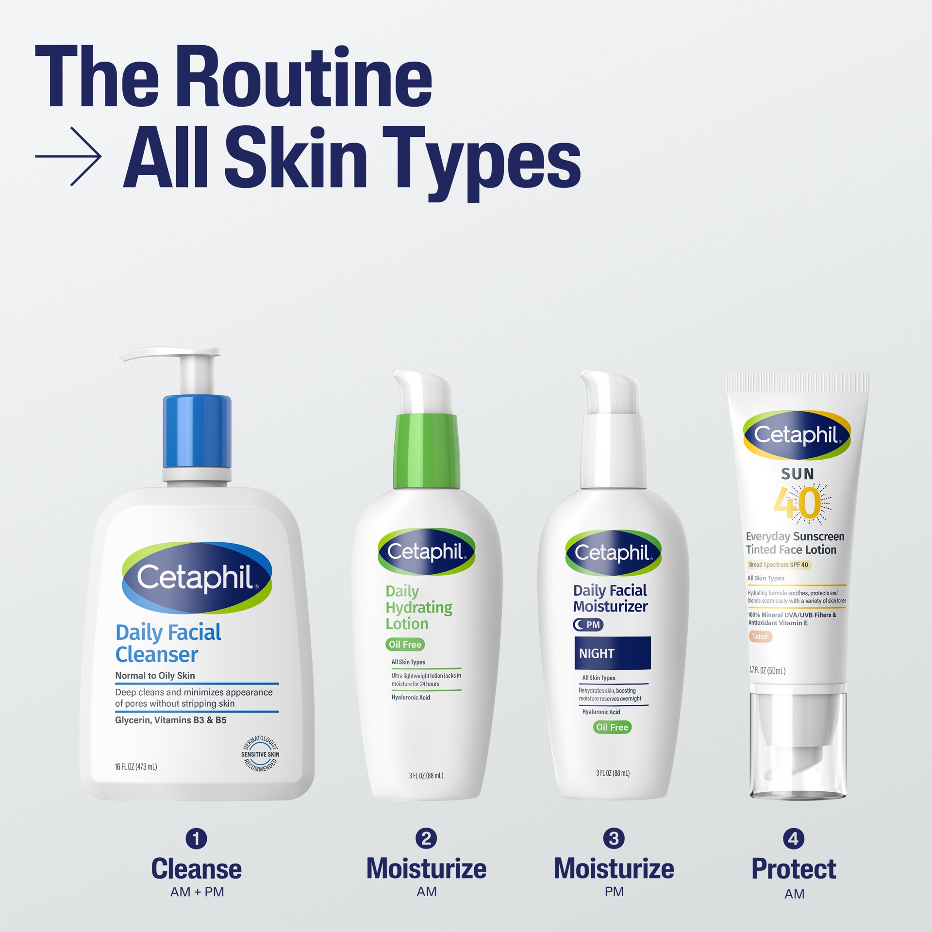 slide 10 of 10, Cetaphil Everyday Sunscreen Tinted Face Lotion SPF 40, 1.7 fl oz