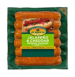 Eckrich Bun-Length Jalapeno And Cheddar Smoked Sausage, 14 Oz