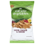 slide 1 of 1, Snikiddy Eat Your Vegetables Sour Cream & Onion Chips, 4.5 oz