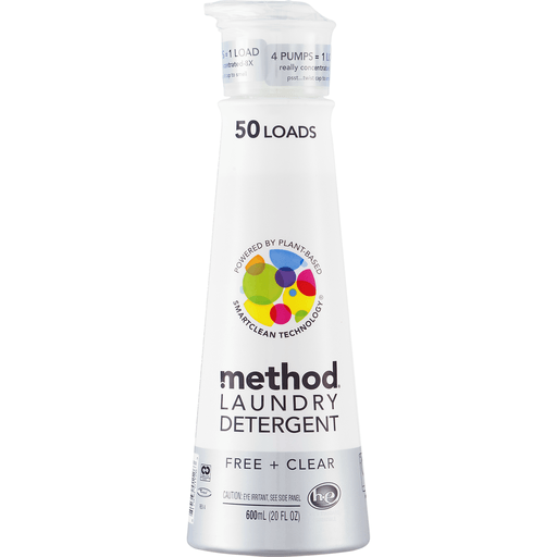 slide 4 of 9, method Free And Clear High Efficiency Laundry Detergent, 20 oz