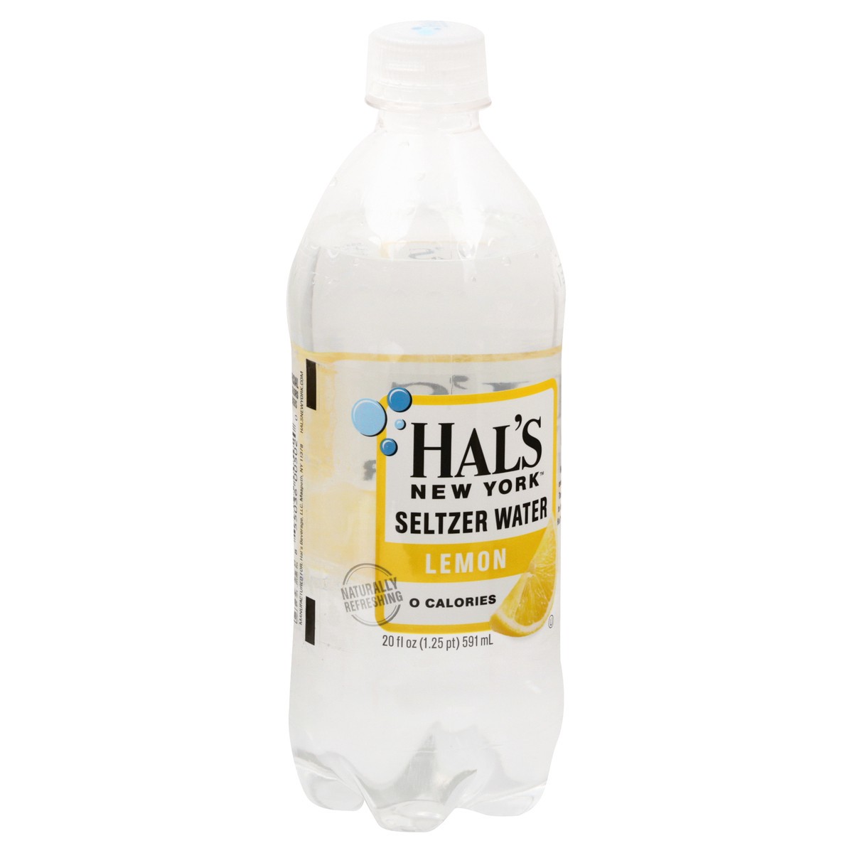 slide 2 of 10, Hal's New York Lemon Seltzer Water 20 oz, 20 oz