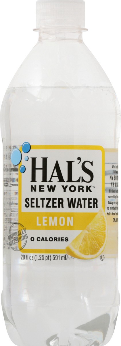 slide 8 of 10, Hal's New York Lemon Seltzer Water 20 oz, 20 oz