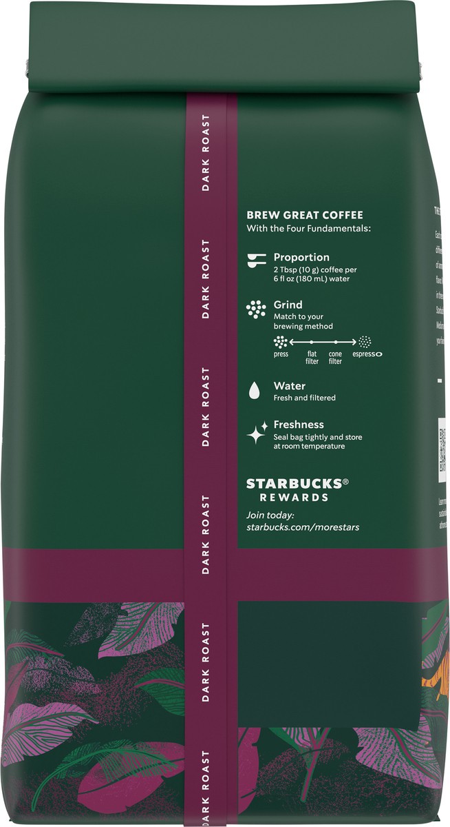 slide 4 of 9, Starbucks Whole Bean Coffee, Dark Roast Coffee, Sumatra, 100% Arabica, 1 bag (12 oz), 12 oz