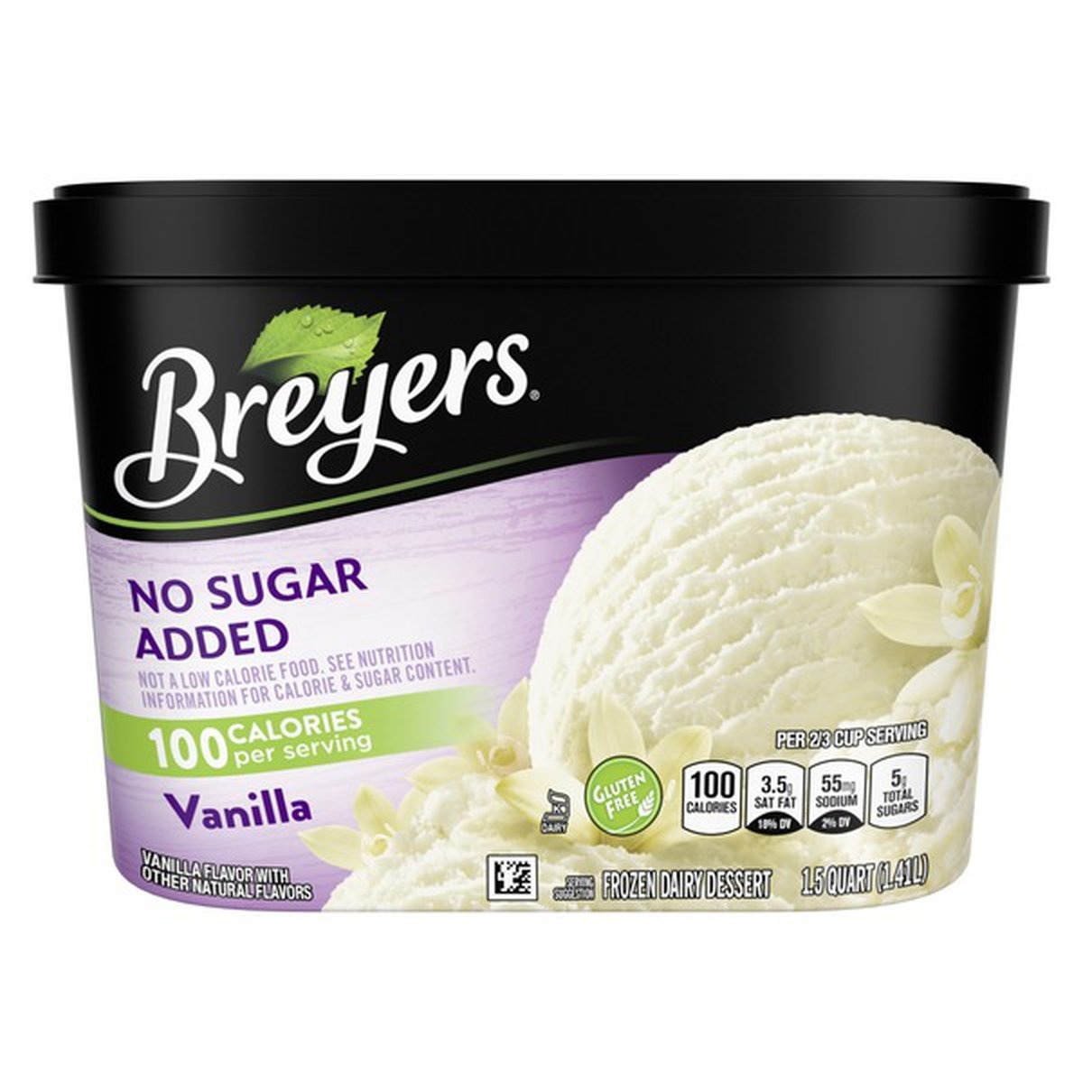 slide 1 of 1, Breyers Frozen Dairy Dessert Vanilla, 48 oz