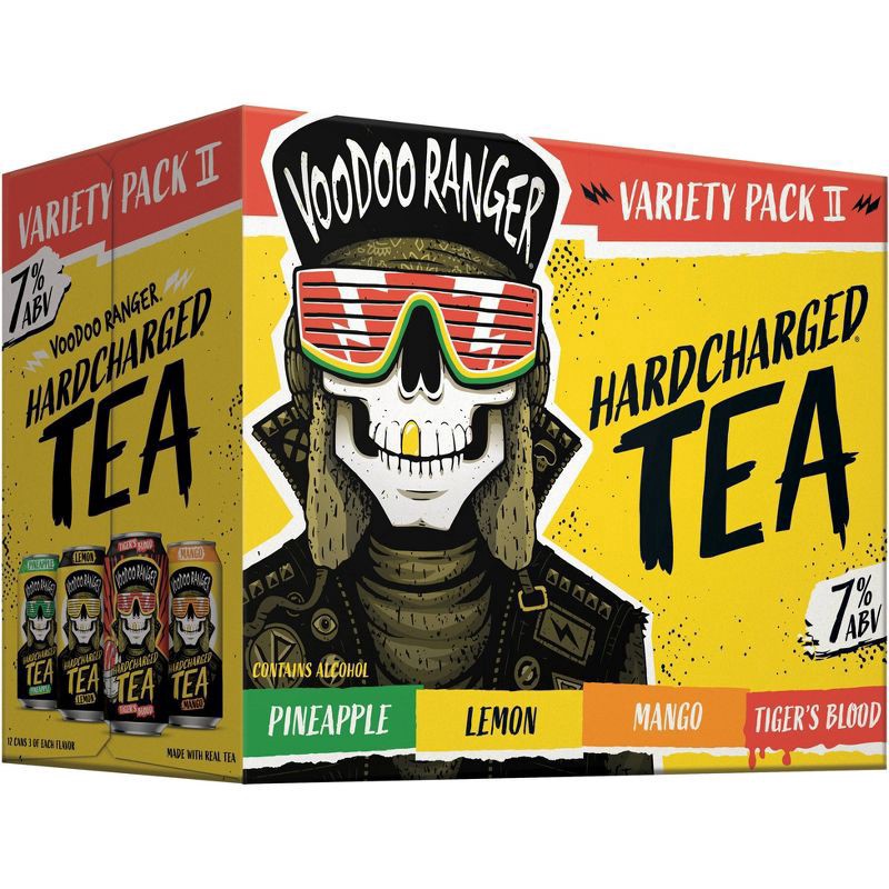 slide 3 of 3, Voodoo Ranger Hardcharged Tea Var, 12 ct; 12 oz