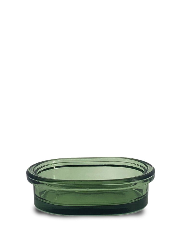 slide 1 of 1, Splash Home Ponta Glass Soap Dish- Green, 1 ct