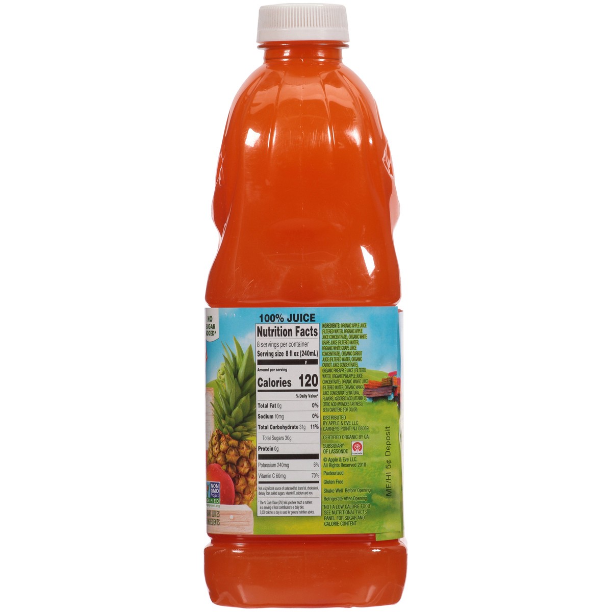 slide 7 of 9, Apple & Eve 100% Juice, Tropical Punch - 64 fl oz, 64 fl oz