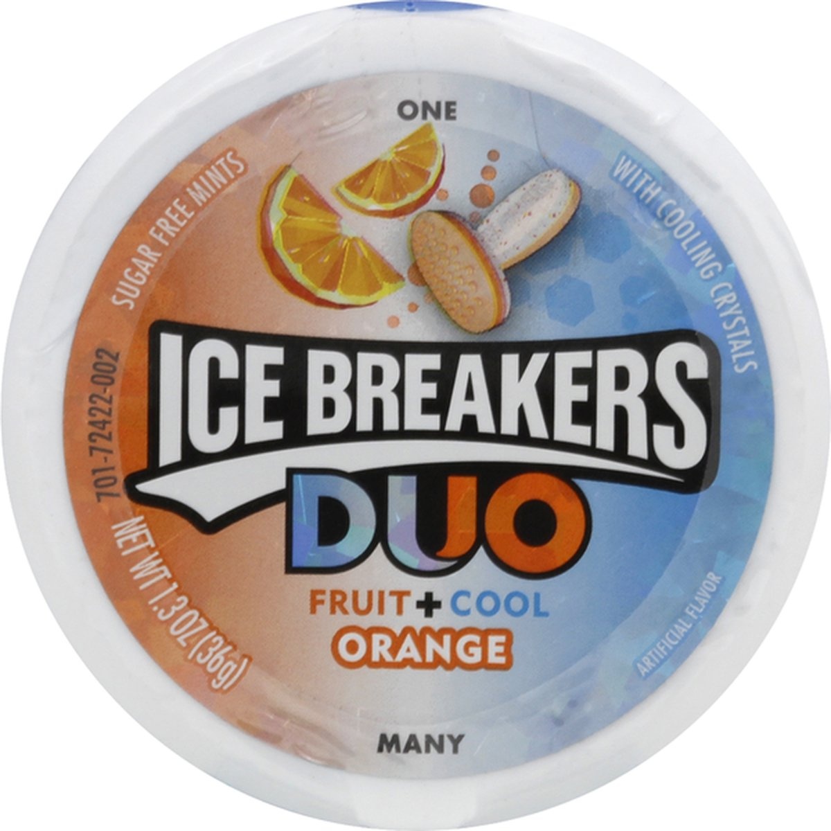 slide 1 of 1, Ice Breakers Mints, Sugar Free, Orange, 1.3 oz