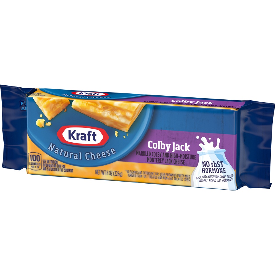slide 3 of 8, Kraft Colby Jack Marbled Cheese, 8 oz Block, 8 oz