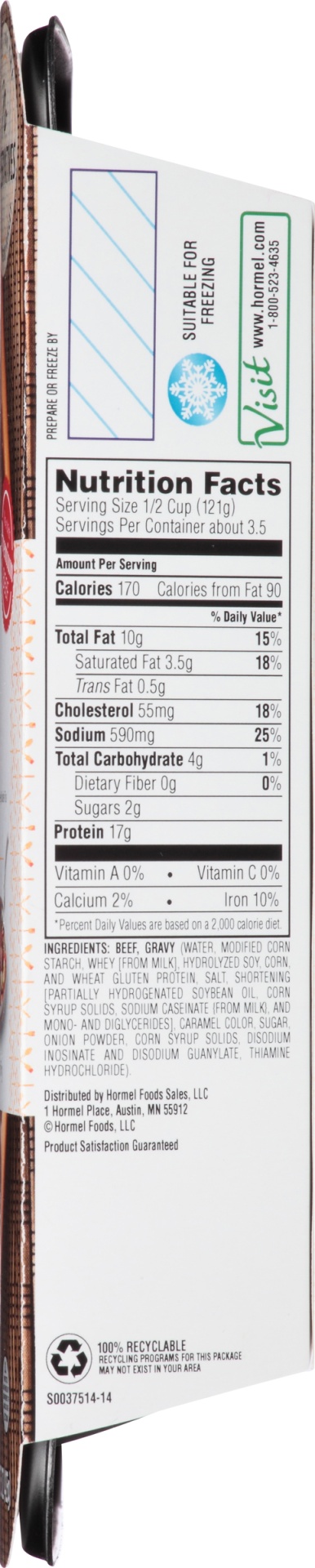 slide 4 of 6, HORMEL SQUARE TABLE Slow Simmered Beef Tips and Gravy, 15 oz