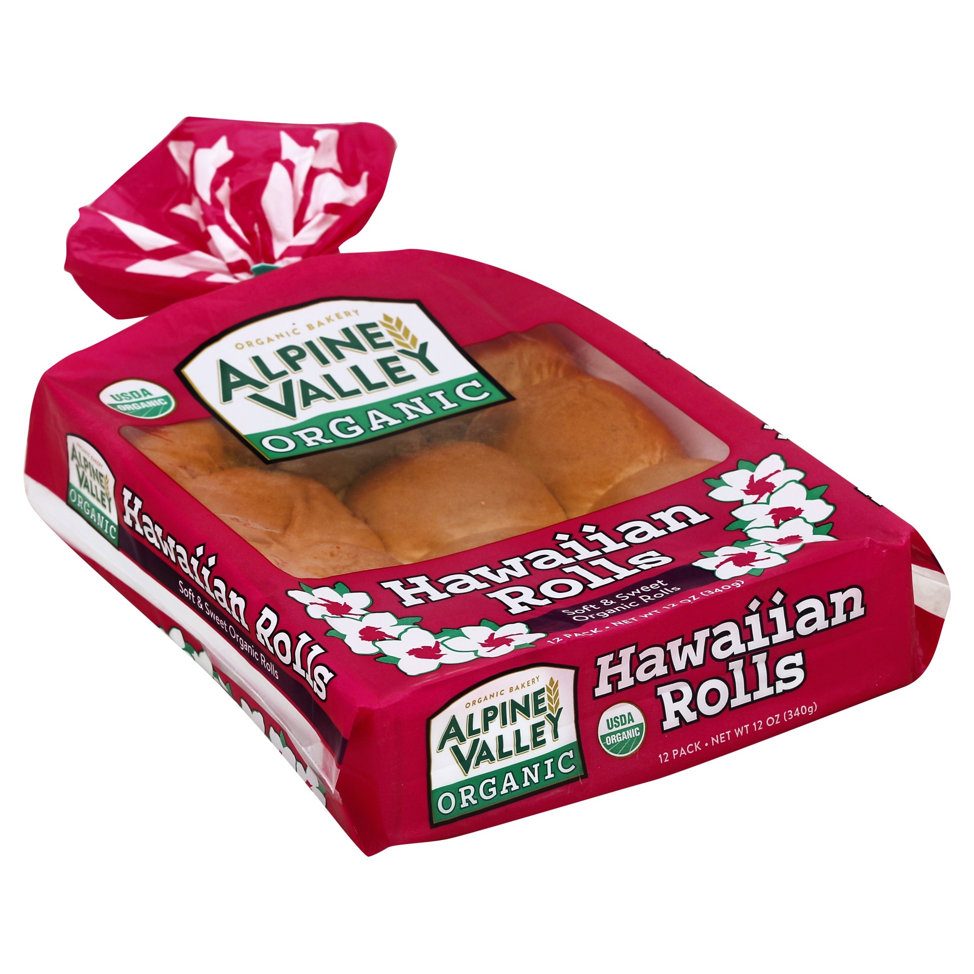 slide 1 of 1, Alpine Valley Alpine Organic Org Hawaiian Roll, 12 oz