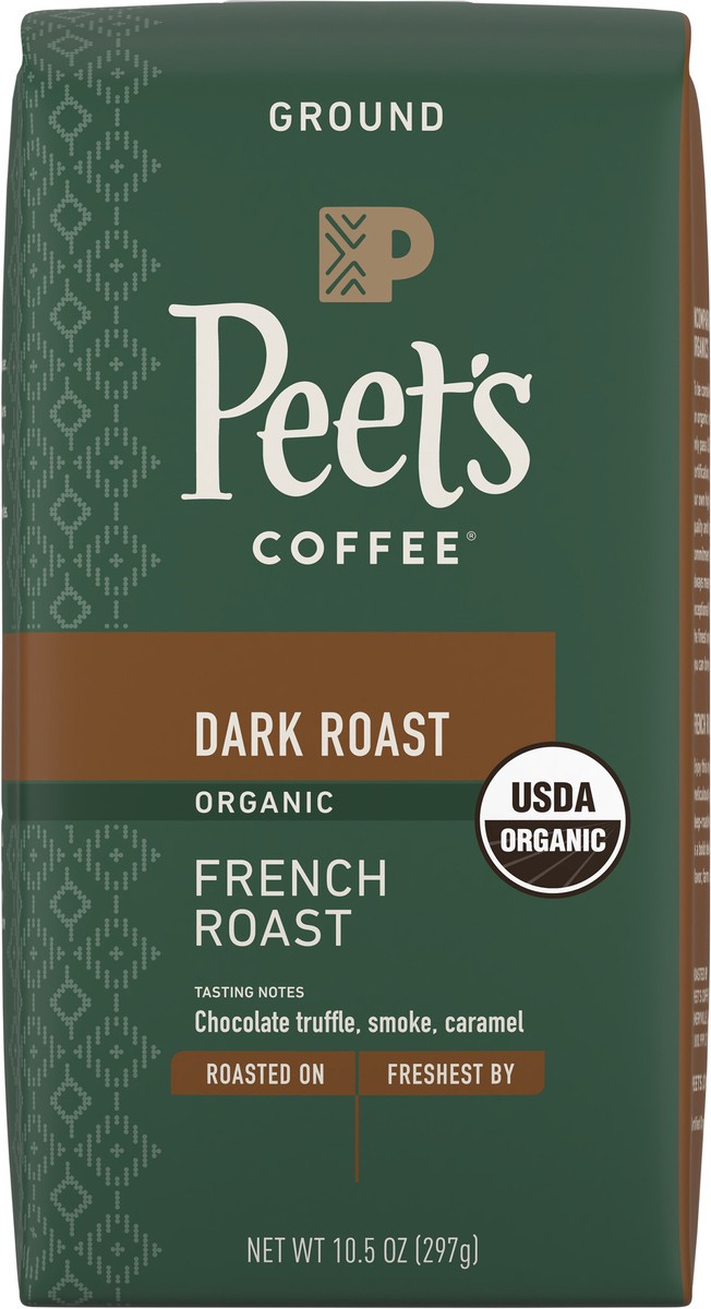 slide 6 of 9, Peet's Coffee Organic French Roast Dark Roast Ground Coffee - 10.5oz, 