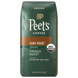 Peet's Coffee, French Roast Organic Dark Roast Ground Coffee - 10.5 oz Bag