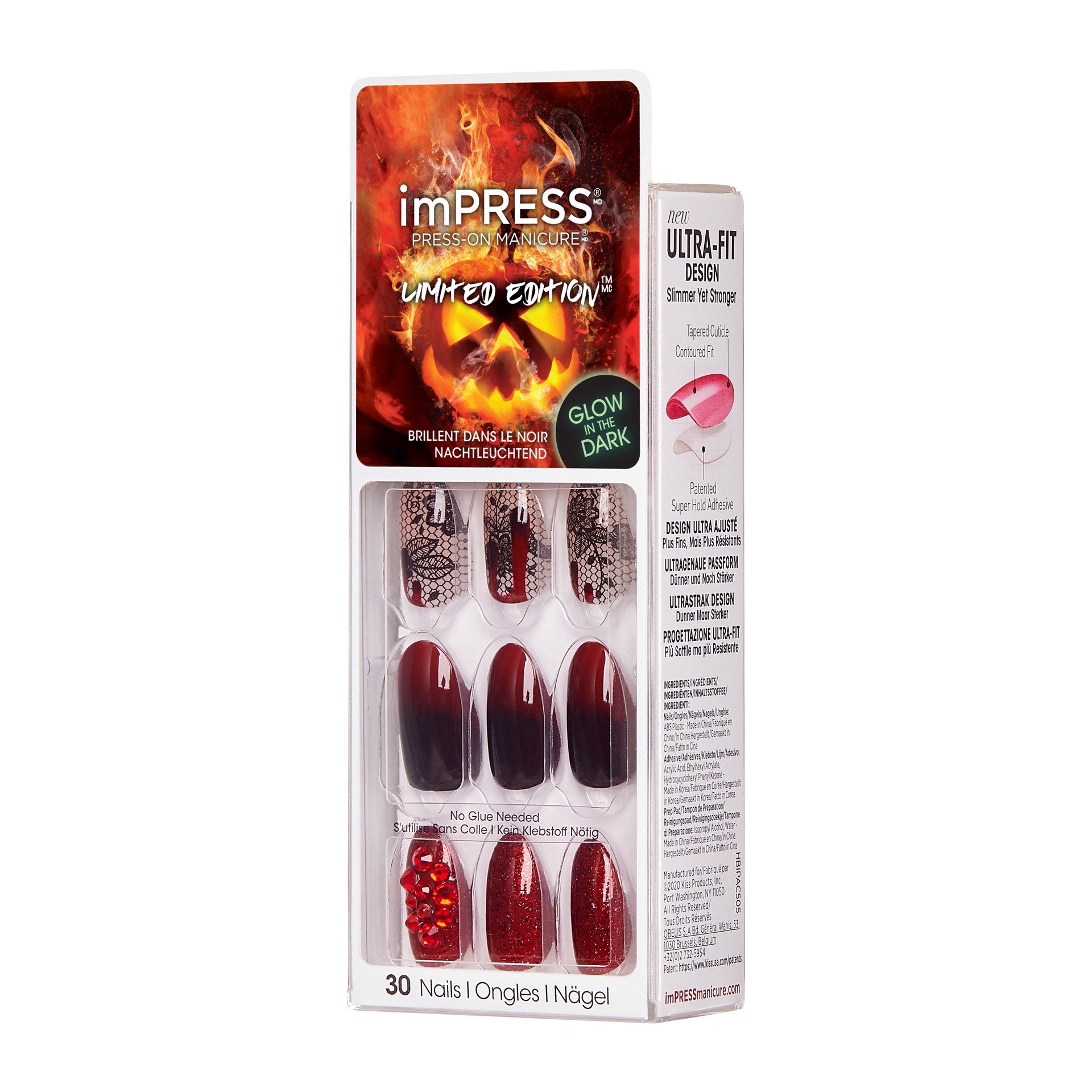 slide 2 of 3, imPRESS Press-on Nails Kit - Halloween Designs in Run Away, 1 ct