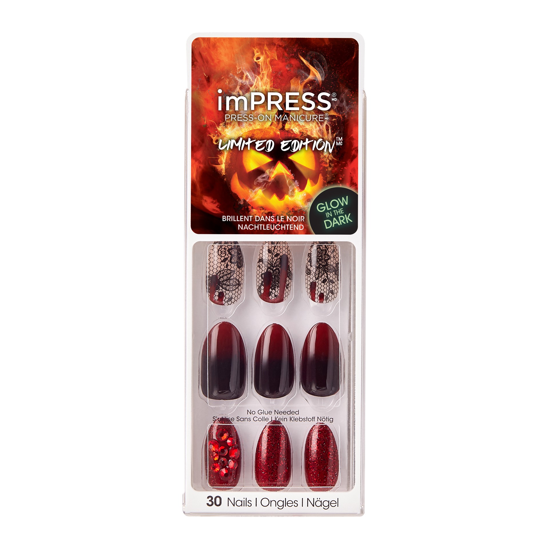 slide 1 of 3, imPRESS Press-on Nails Kit - Halloween Designs in Run Away, 1 ct