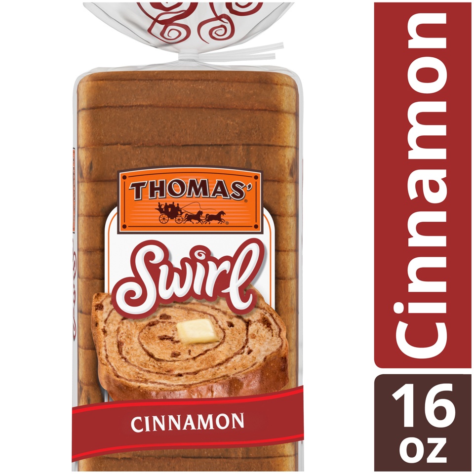slide 8 of 9, Thomas' Cinnamon Swirl Bread, 16 oz, 1 lb