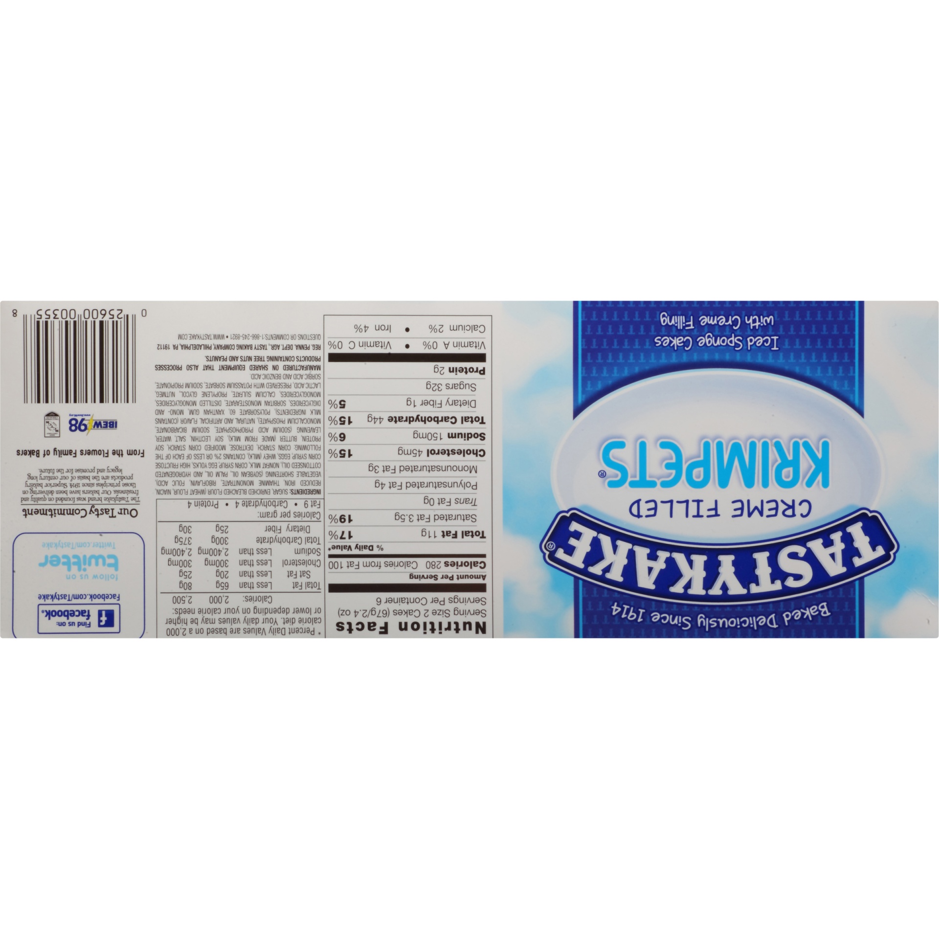 slide 4 of 8, Tastykake Creme Filled Krimpets, , 6 Packs of 2 Snack Cakes with Butterscotch Icing - 6 ct, 6 ct