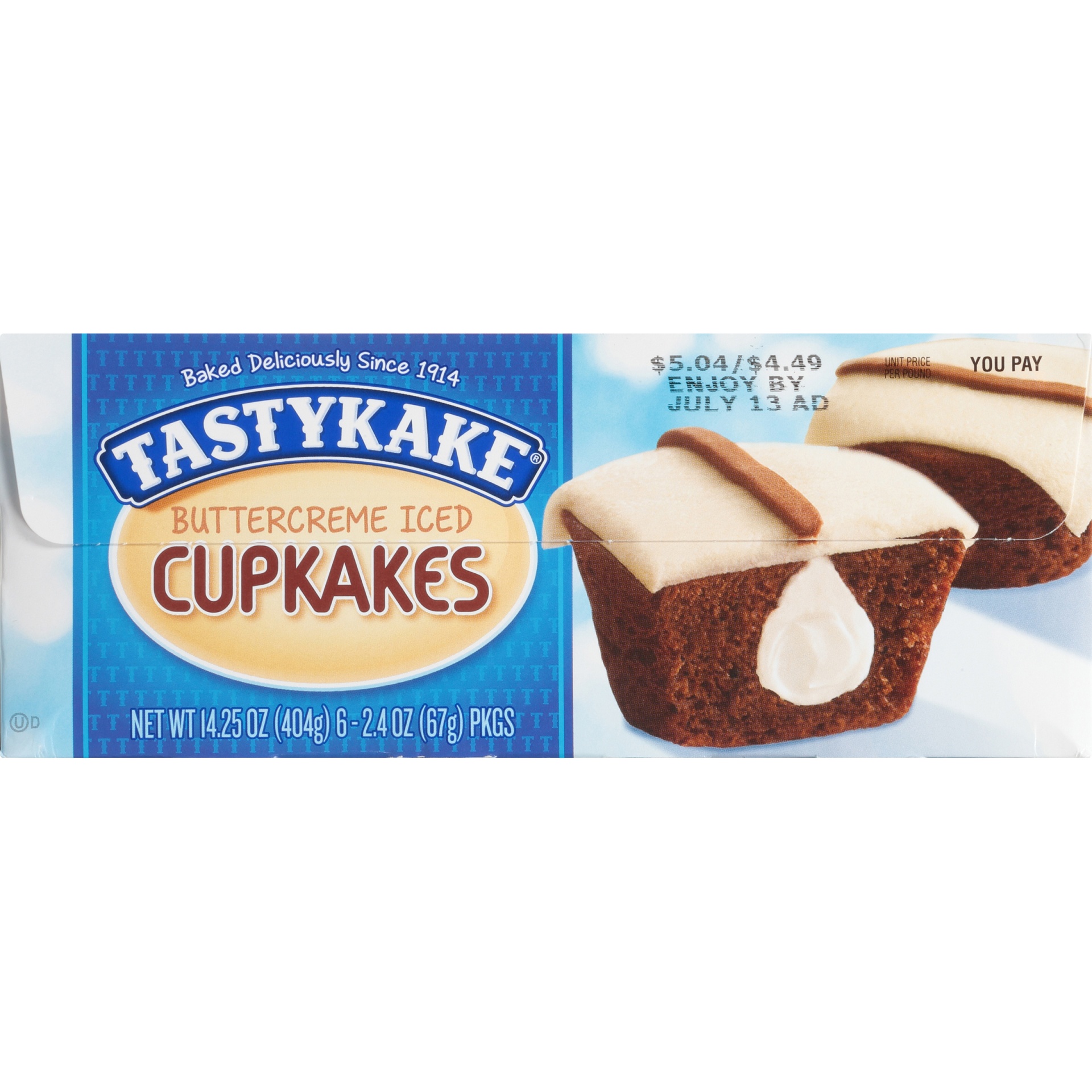 slide 2 of 8, Tastykake Creme Filled Buttercreme Cupkakes 6 - 2.4 oz Packages, 6 ct
