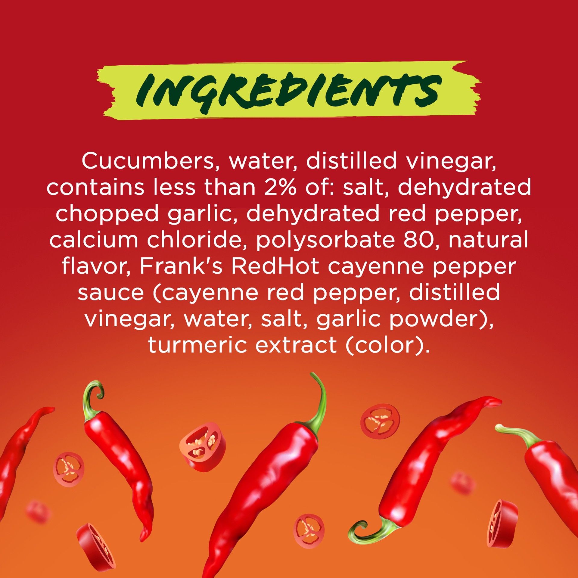 slide 4 of 5, Vlasic Frank's RedHot Original Cayenne Pepper Sauce Flavored Kosher Dill Pickle Chips, 24 oz., 24 fl oz