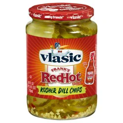 Vlasic Frank's RedHot Original Cayenne Pepper Sauce Flavored Kosher Dill Pickle Chips, 24 oz.