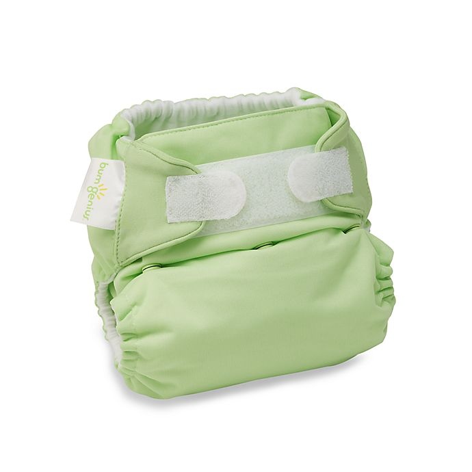 slide 1 of 1, bumGenius Hook & Loop Cloth Diaper - Grasshopper, 1 ct