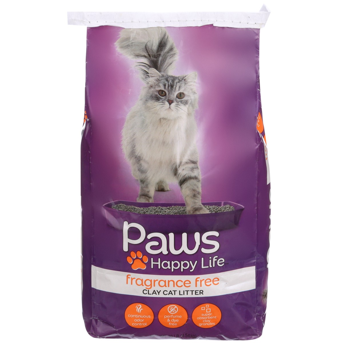 slide 1 of 11, Paws Happy Life Unscented Cat Litter Clay, 10 lb