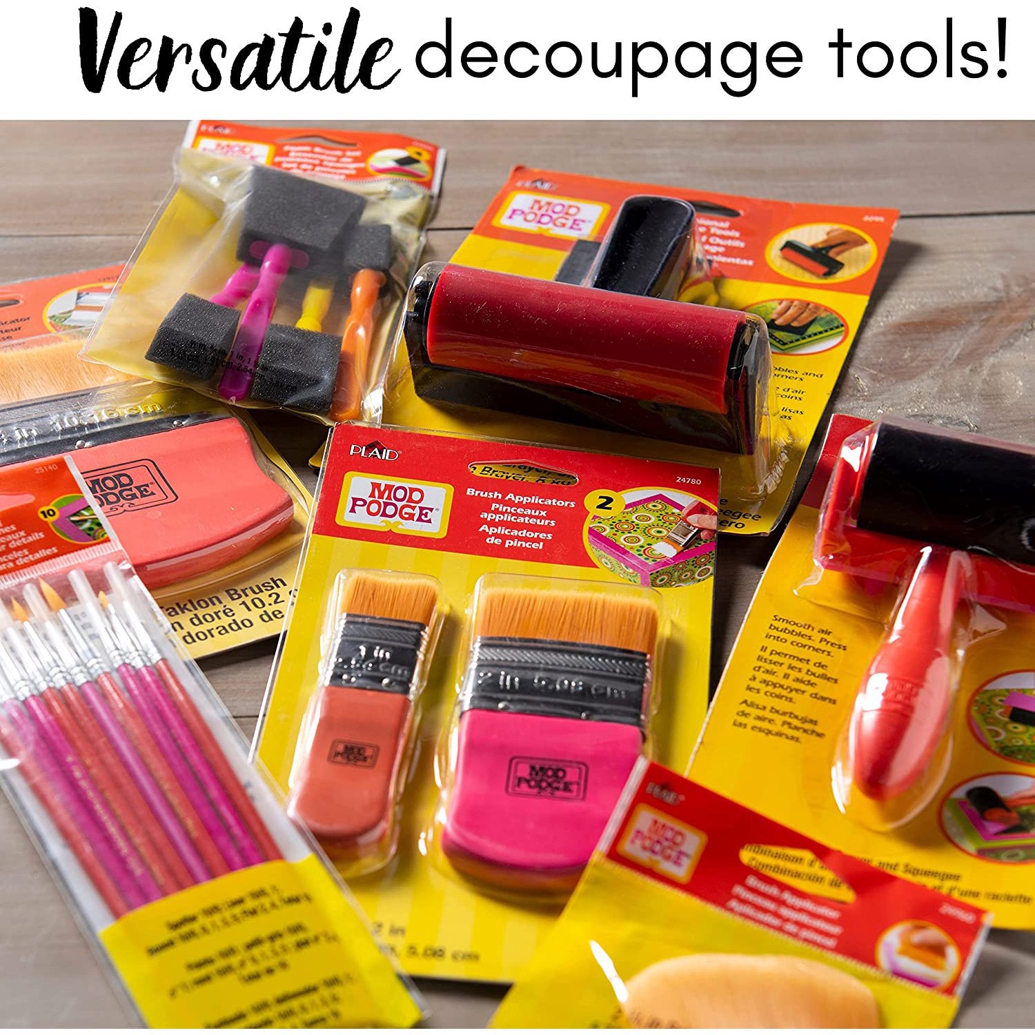 slide 2 of 6, Mod Podge Detail Brush Set, 10 Pieces, 10 ct