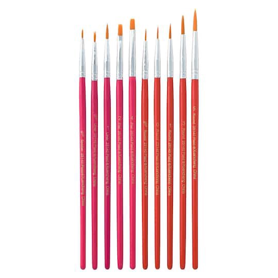 slide 1 of 6, Mod Podge Detail Brush Set, 10 Pieces, 10 ct