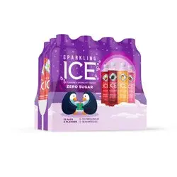 Sparkling ICE Zero Sugar 4 Flavors Sparkling Water 12 - 17 fl oz Bottles