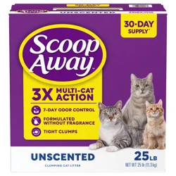 Scoop Away™ Clumping Cat Litter, Unscented, 25 Pounds