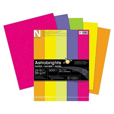 slide 1 of 3, Neenah PaPer 8-1/2 x 11 Astrobrights Colored PaPer - Assorted Per Ream), 24 lb